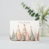 Elegante goldene Weihnachtsbäume ポストカード (スタンド正面)