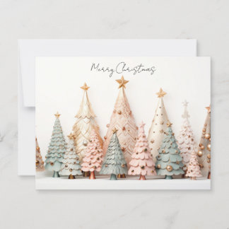 Elegante goldene Weihnachtsbäume ポストカード