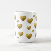Elegante Goldherz Tasse Ein Hauch von Liebe コーヒーマグカップ (中央)
