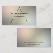 Elegante helle moderne pyramide Visitenkarten 名刺 (正面/裏面)