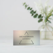 Elegante helle moderne pyramide Visitenkarten 名刺 (スタンド正面)