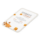 Elegante Herbst Brunch Einladung  Creme & Orange  マグネット (左側)