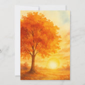 Elegante Herbst Brunch Einladung  Creme & Orange  招待状 (裏面)