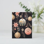 Elegante Illustration von Weihnachtsbaumkugeln  ポストカード (スタンド正面)