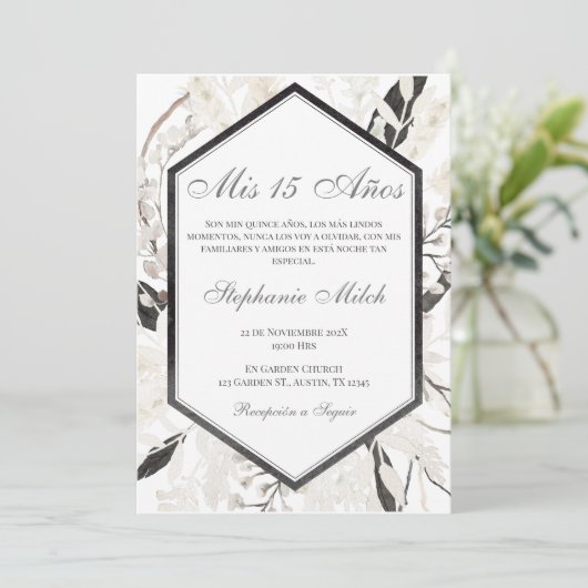 Elegante Invitación de Quinceañera 招待状 (スタンド正面)
