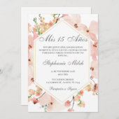 Elegante Invitación de Quinceañera 招待状 (正面/裏面)