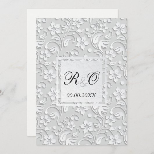 Elegante Invitación para bodas en Español. 招待状 (正面/裏面)