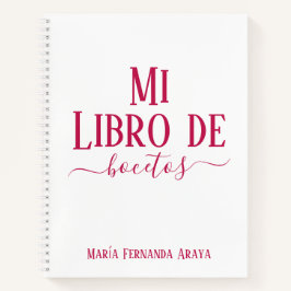 Elegante libro de bocetos blanco regalo para ella ノートブック