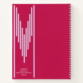 Elegante libro de bocetos fuscia regalo para ella ノートブック (裏面)