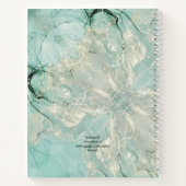 Elegante libro de bocetos soft green para ella ノートブック (裏面)