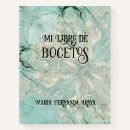 Elegante libro de bocetos soft green para ella ノートブック