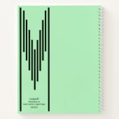 Elegante libro de bocetos soft green para ella ノートブック (裏面)