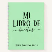 Elegante libro de bocetos soft green para ella ノートブック (正面)