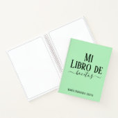 Elegante libro de bocetos soft green para ella ノートブック (内部)