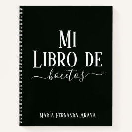 Elegante libro de bocetos verde regalo para ella ノートブック