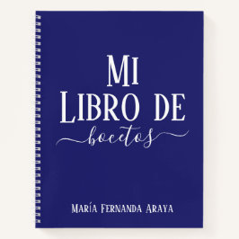 Elegante libro de bocetos violeta regalo para ella ノートブック