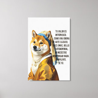 Elegante Lienzo de Colección: Vermeer con Perla キャンバスプリント