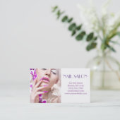 Elegante Maniküre nagel Nagelsalon Visitenkarte 名刺 (スタンド正面)