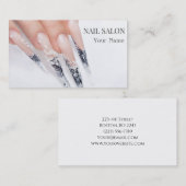 Elegante Maniküre nagel Nagelsalon Visitenkarte 名刺 (正面/裏面)