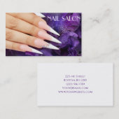 Elegante Maniküre nagel Nagelsalon Visitenkarte 名刺 (正面/裏面)