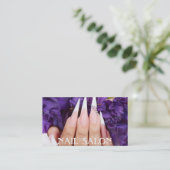  Elegante Maniküre nagel Nagelsalon Visitenkarte 名刺 (スタンド正面)