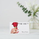  Elegante Maniküre nagel Nagelsalon Visitenkarte 名刺 (スタンド正面)