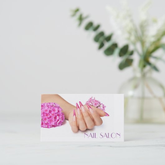  Elegante Maniküre nagel Nagelsalon Visitenkarte 名刺 (スタンド正面)