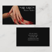  Elegante Maniküre nagel Nagelsalon Visitenkarte 名刺 (正面/裏面)