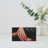  Elegante Maniküre nagel Nagelsalon Visitenkarte 名刺 (スタンド正面)
