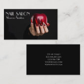 Elegante Maniküre nagel Nagelsalon Visitenkarte 名刺 (正面/裏面)
