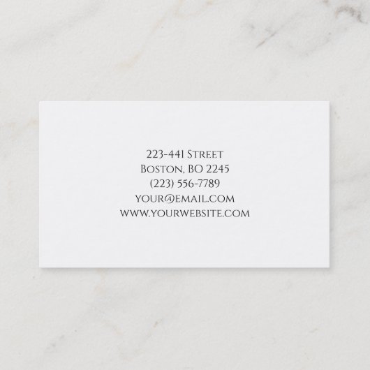 Elegante Maniküre nagel Nagelsalon Visitenkarte 名刺 (裏面)