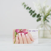 Elegante Maniküre nagel Nagelsalon Visitenkarte 名刺 (スタンド正面)