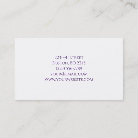 Elegante Maniküre nagel Nagelsalon Visitenkarte 名刺 (裏面)