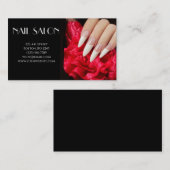Elegante Maniküre nagel Nagelsalon Visitenkarte 名刺 (正面/裏面)