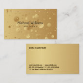 ELEGANTE METAL ORO DORADO MODERNO SIMPLE 名刺 (正面/裏面)