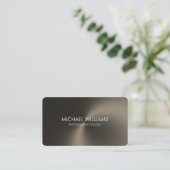 Elegante metal profesional blanco negro brillante 名刺 (スタンド正面)