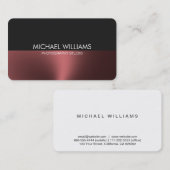 Elegante Metal Pulido Profesional 名刺 (正面/裏面)