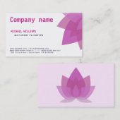 ELEGANTE MODERNA FLOR FLORISTERÍA FLORES BLANCO 名刺 (正面/裏面)