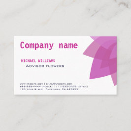 ELEGANTE MODERNA FLOR FLORISTERÍA FLORES BLANCO 名刺