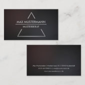 Elegante moderne pyramide Visitenkarten 名刺 (正面/裏面)