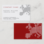 ELEGANTE MODERNO MAPA EUROPA INTERNACIONAL BLANCO 名刺 (正面/裏面)