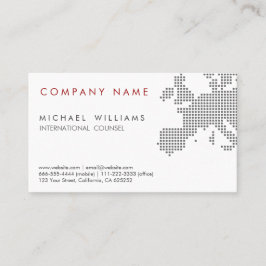 ELEGANTE MODERNO MAPA EUROPA INTERNACIONAL BLANCO 名刺