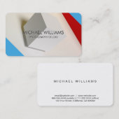 Elegante moderno profesional fresco metal simple 名刺 (正面/裏面)