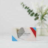 Elegante moderno profesional fresco metal simple 名刺 (スタンド正面)