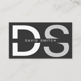 ELEGANTE MODERNO PROFESIONAL SIMPLE BLANCO NEGRO 名刺