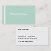 ELEGANTE MODERNO SIMPLE AZUL NATA LIMPIO DECORADOR 名刺 (正面/裏面)