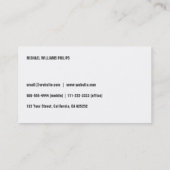 ELEGANTE MODERNO SIMPLE AZUL NATA LIMPIO DECORADOR 名刺 (裏面)