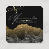 elegante nego con notas musicales スクエア名刺 (正面)
