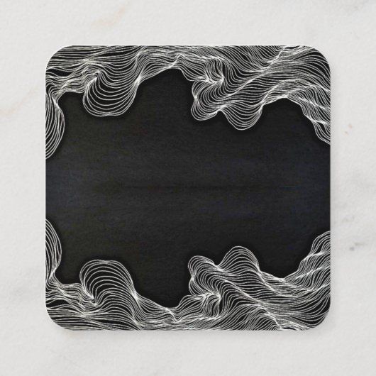 elegante nego con notas musicales スクエア名刺 (裏面)