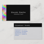 Elegante negro moderna  profesional holograma 名刺 (正面/裏面)